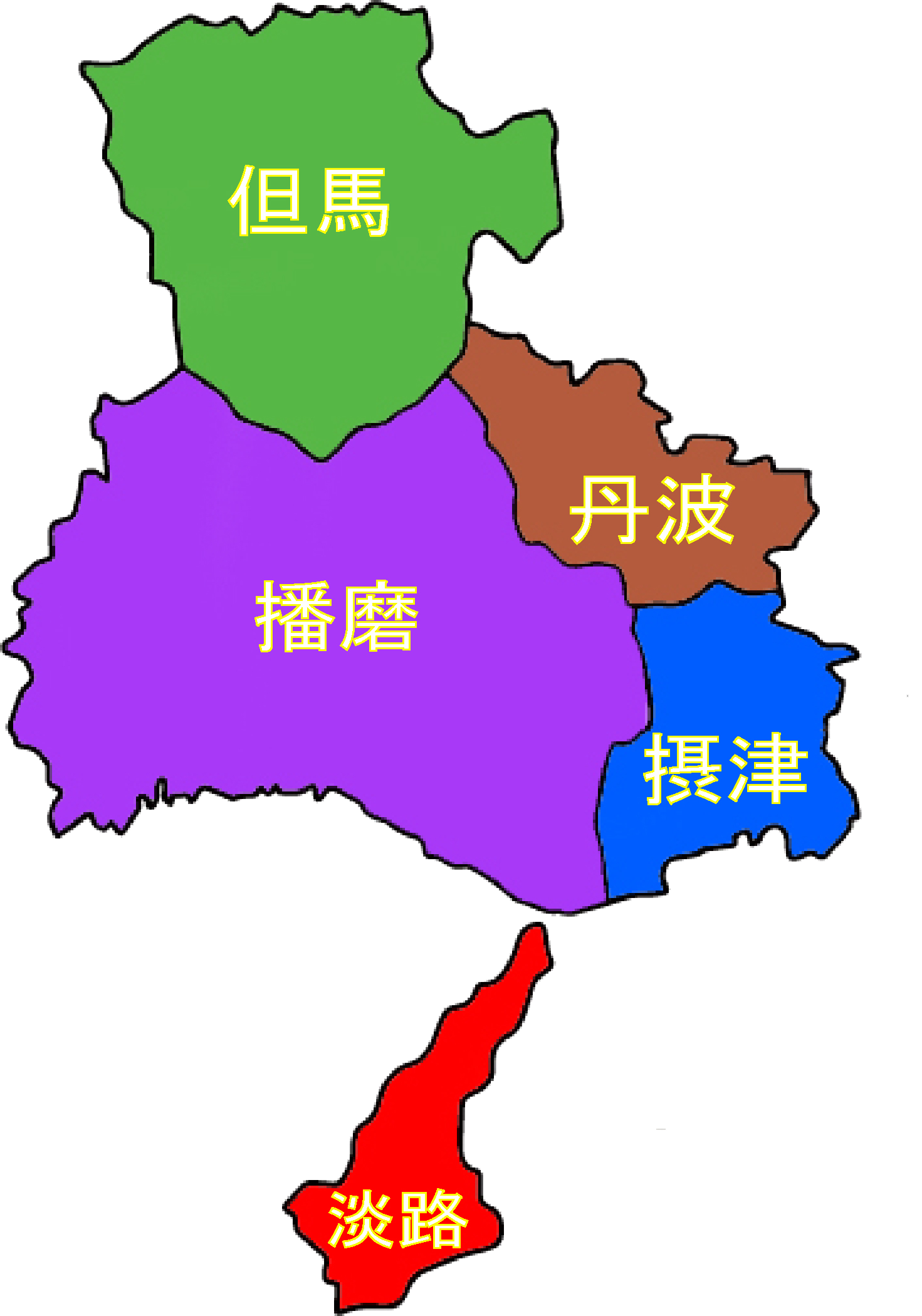 兵庫県市町配置図
